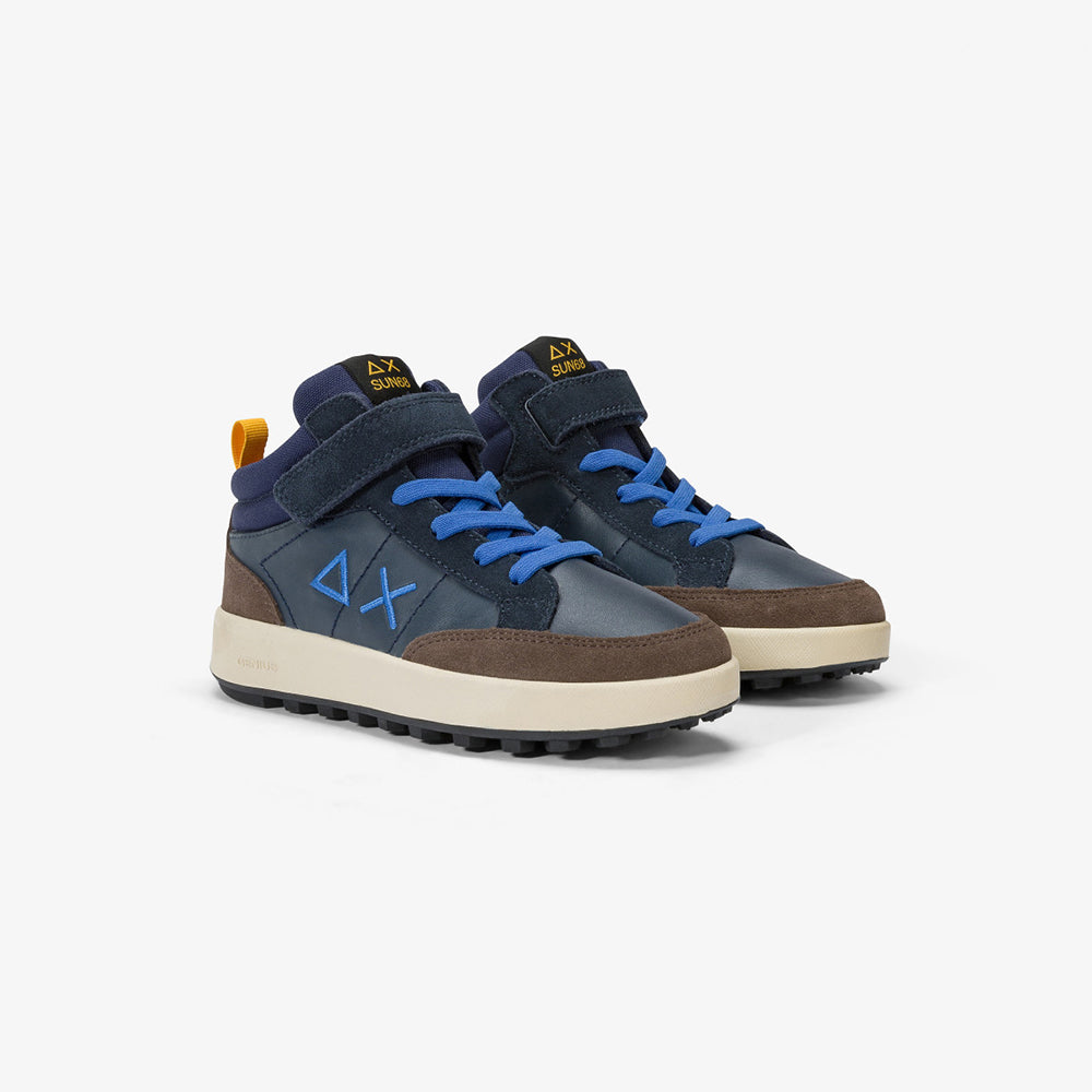 '- ["Kids","Nuovo","Scarpe","Scarpe sportive","Sun68"] - Sun68 Boy'S Mid Genius Boy Kid Navy Blue - Lupis SRL