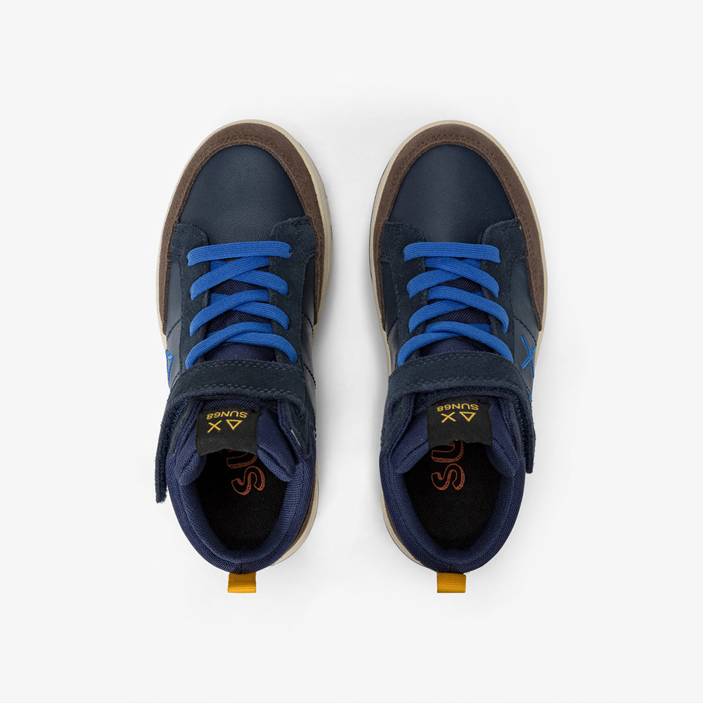 '- ["Kids","Nuovo","Scarpe","Scarpe sportive","Sun68"] - Sun68 Boy'S Mid Genius Boy Kid Navy Blue - Lupis SRL