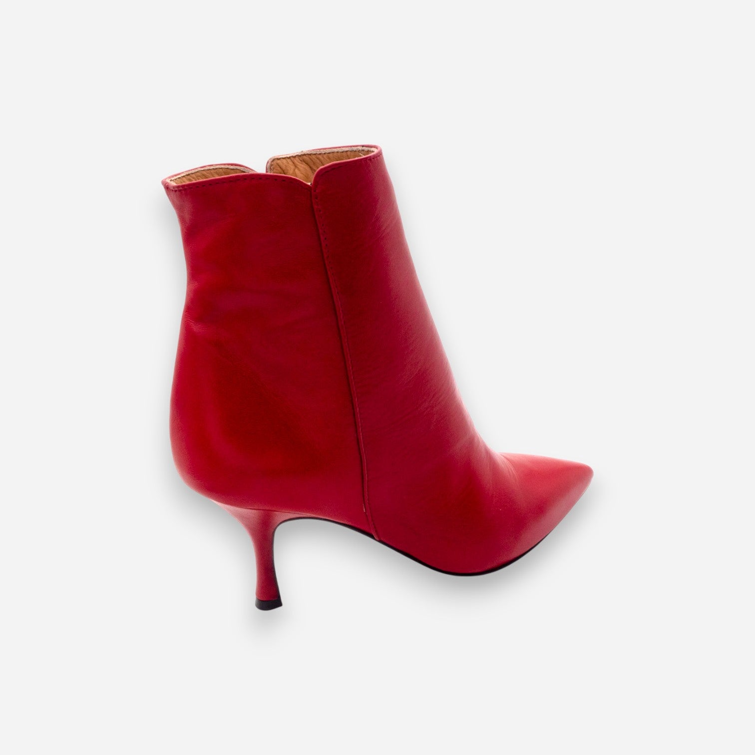 Eva Picci Women's Ankle Boots in Red Nappa Leather AURORA-52