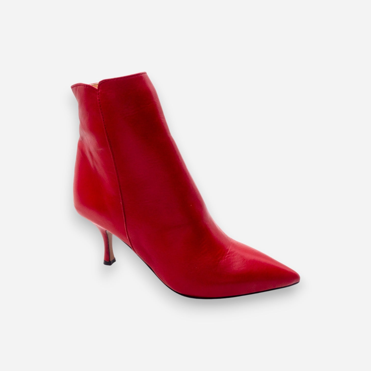 Eva Picci Women's Ankle Boots in Red Nappa Leather AURORA-52