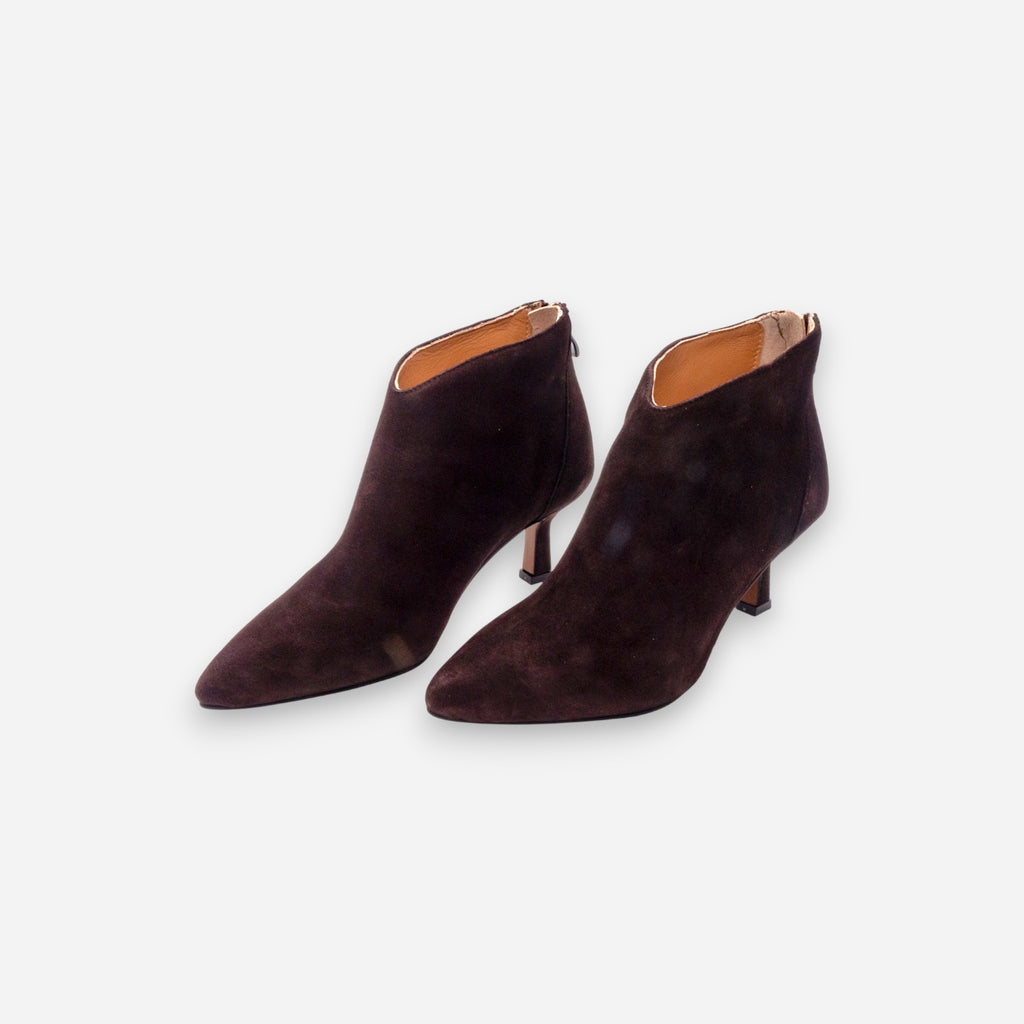 Eva Picci Women's Ankle Boots in Brown Suede AMY
