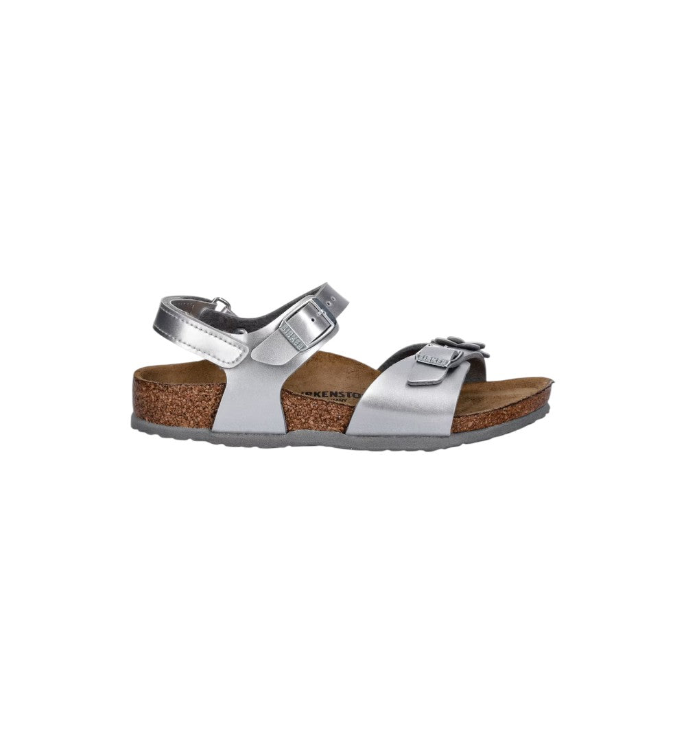 Birkenstock Sandali Kids Rio HL Kids Flowers Metallic Silver 1031702