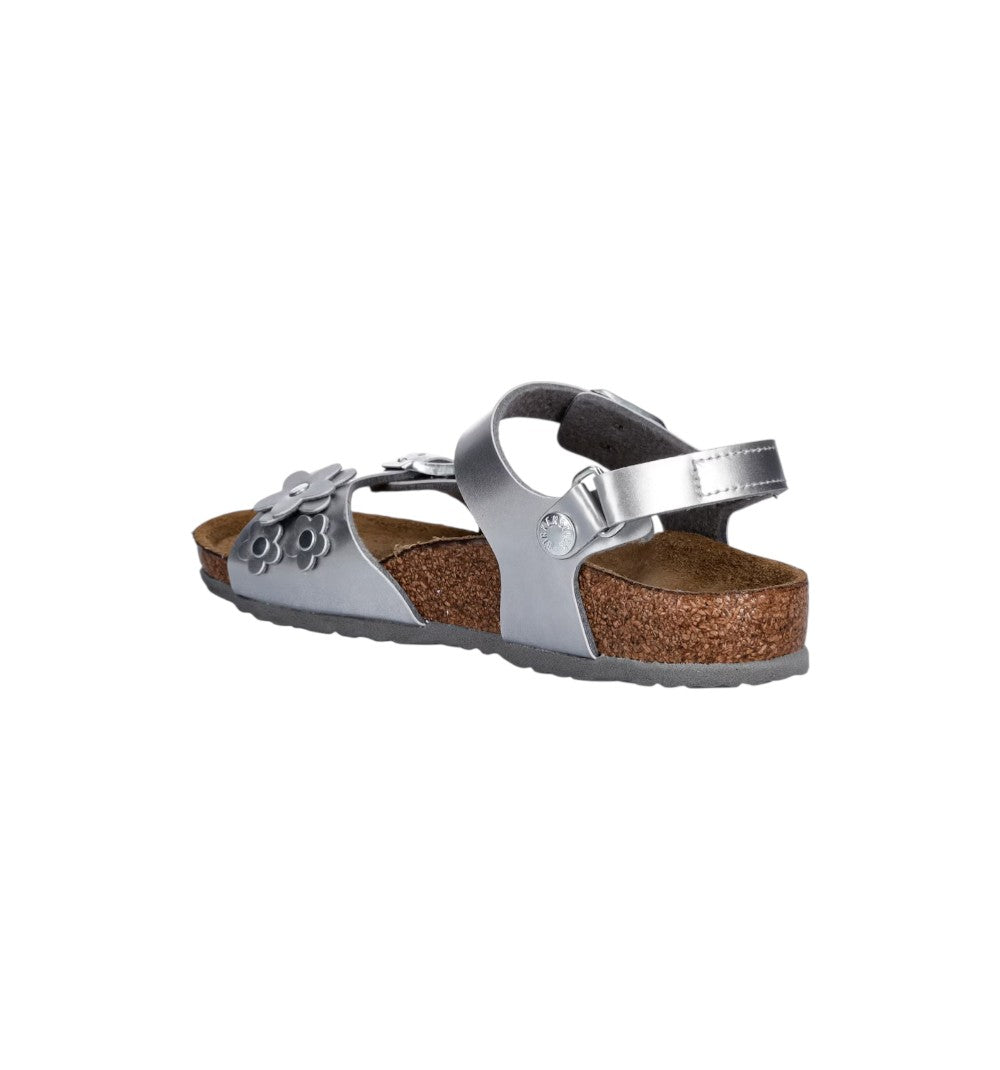 Birkenstock Sandali Kids Rio HL Kids Flowers Metallic Silver 1031702