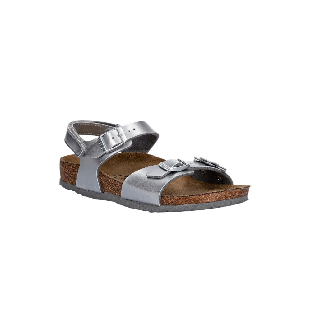 Birkenstock Sandali Kids Rio HL Kids Flowers Metallic Silver 1031702