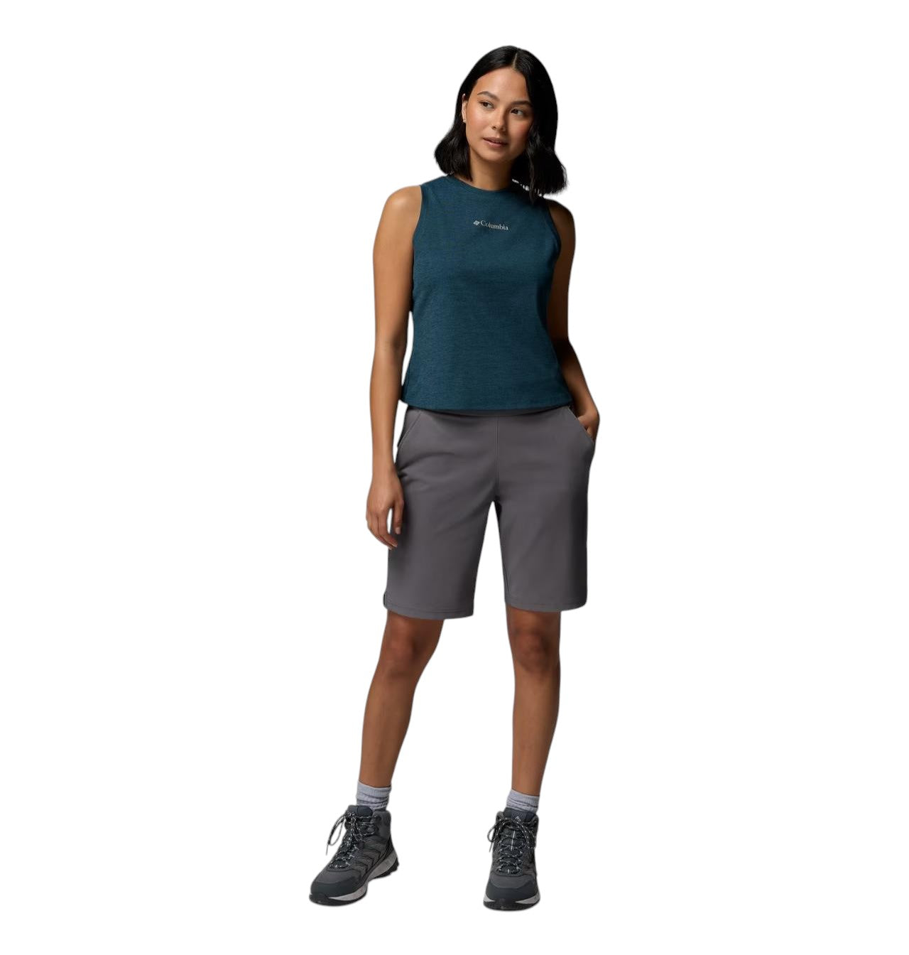 Columbia Sportswear Canottiera Donna Columbia Sportswear Move High Neck Tank Everblue Heathe 2155342