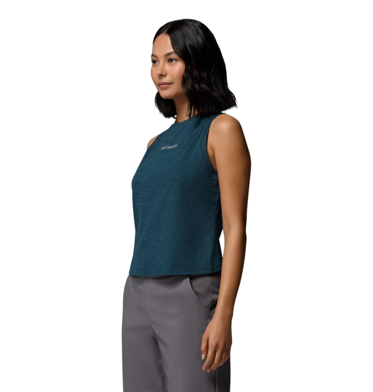 Columbia Sportswear Canottiera Donna Columbia Sportswear Move High Neck Tank Everblue Heathe 2155342
