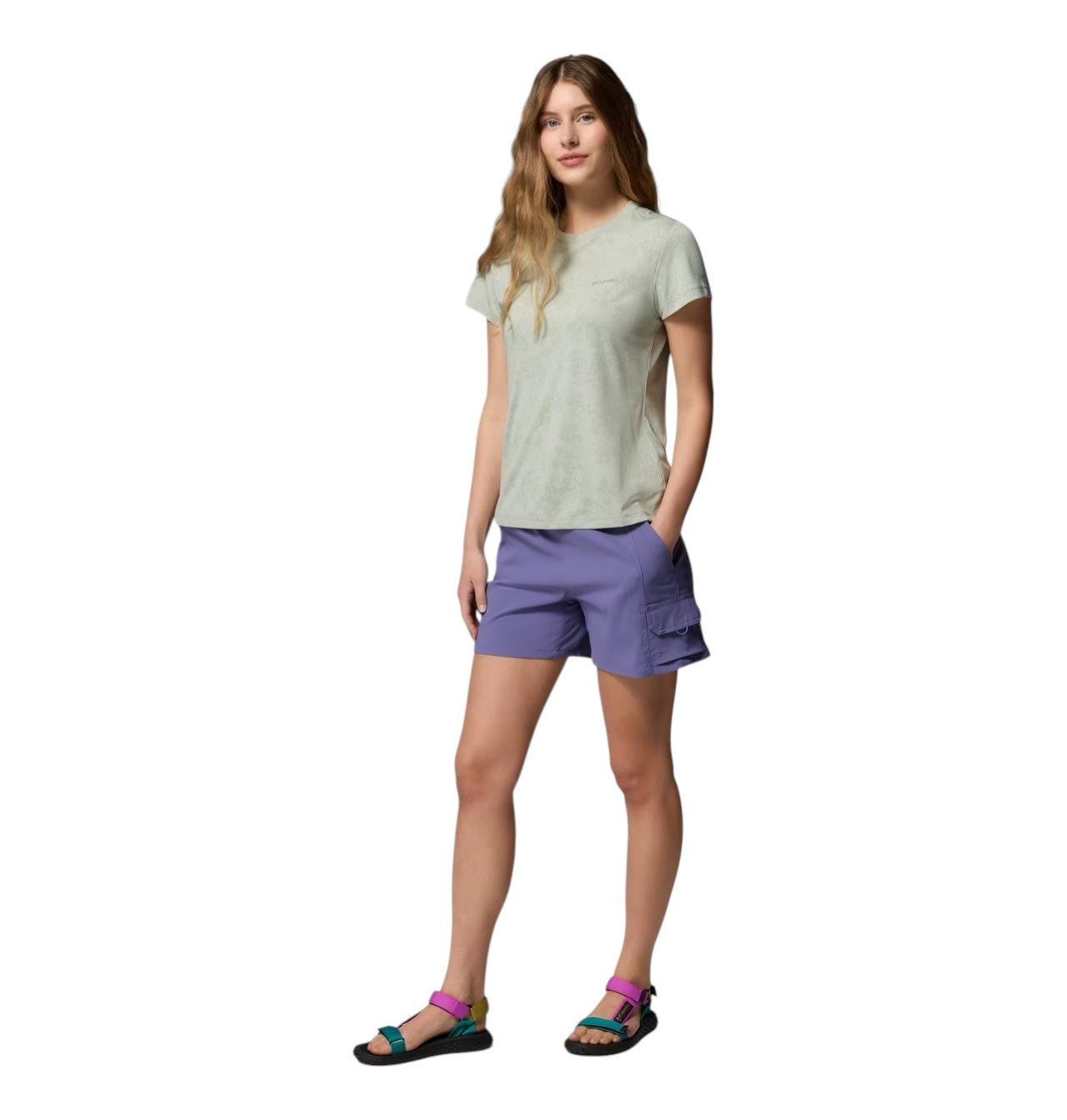 Columbia Sportswear T-Shirt Donna Bluebird Canyon Ii Ss Crew Safari Florage 2164482
