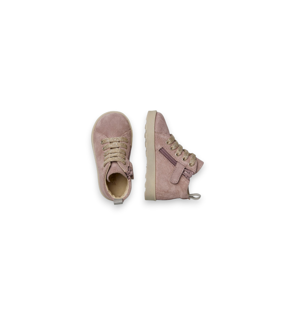 Falcotto Evaert Zip Suede Taupe Rose 3D57