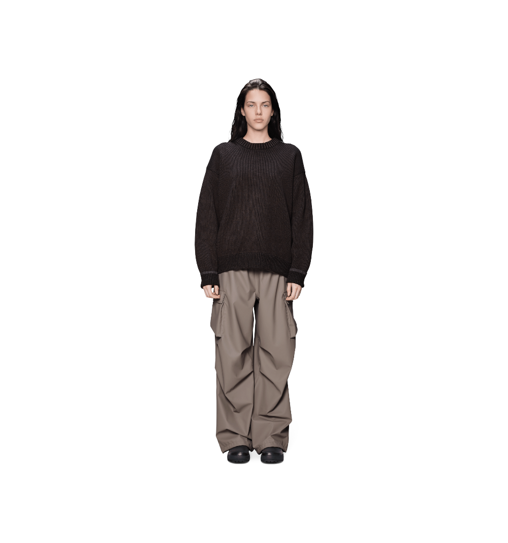 Felpe Rains Sowa Knit Crew Neck Bark Black