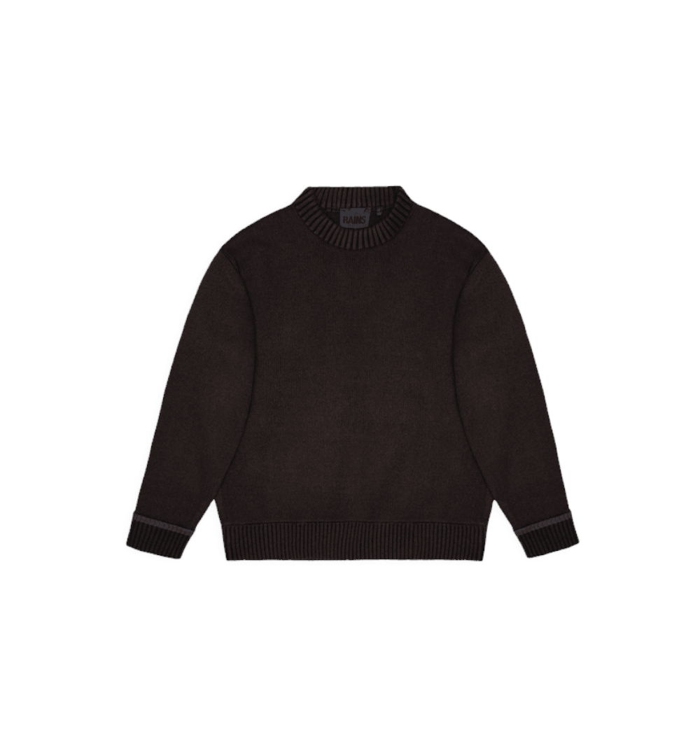 Felpe Rains Sowa Knit Crew Neck Bark Black