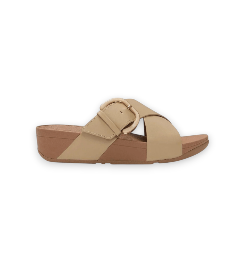 FitFlop Ciabatta Donna Lulu Cross Slide Inlay Cappuccino JE8-923