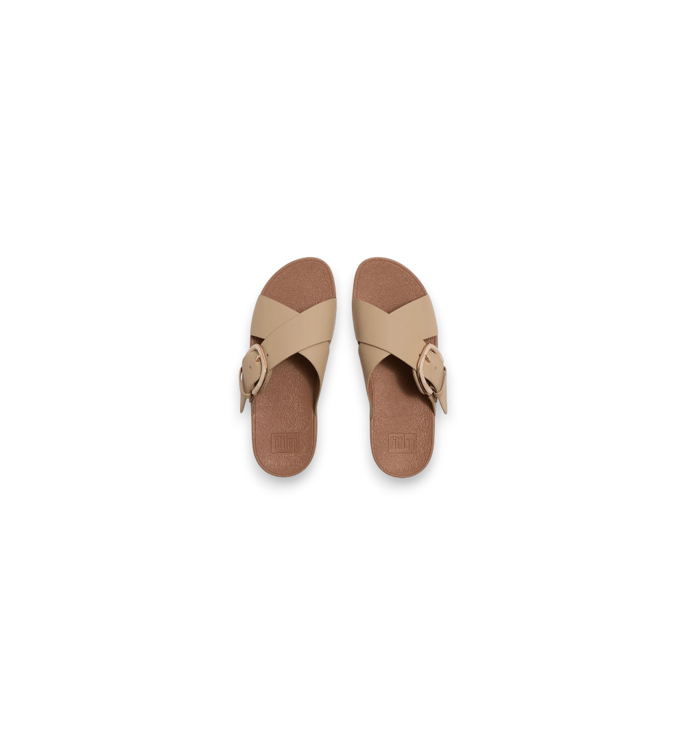 FitFlop Ciabatta Donna Lulu Cross Slide Inlay Cappuccino JE8-923