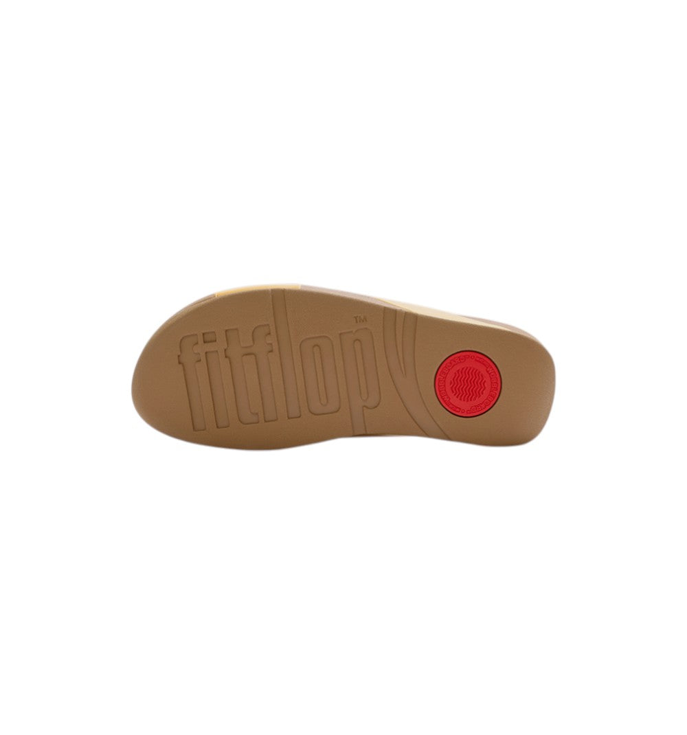 FitFlop Women's Lulu Cross Slide Leather Honey Gold K04-D65