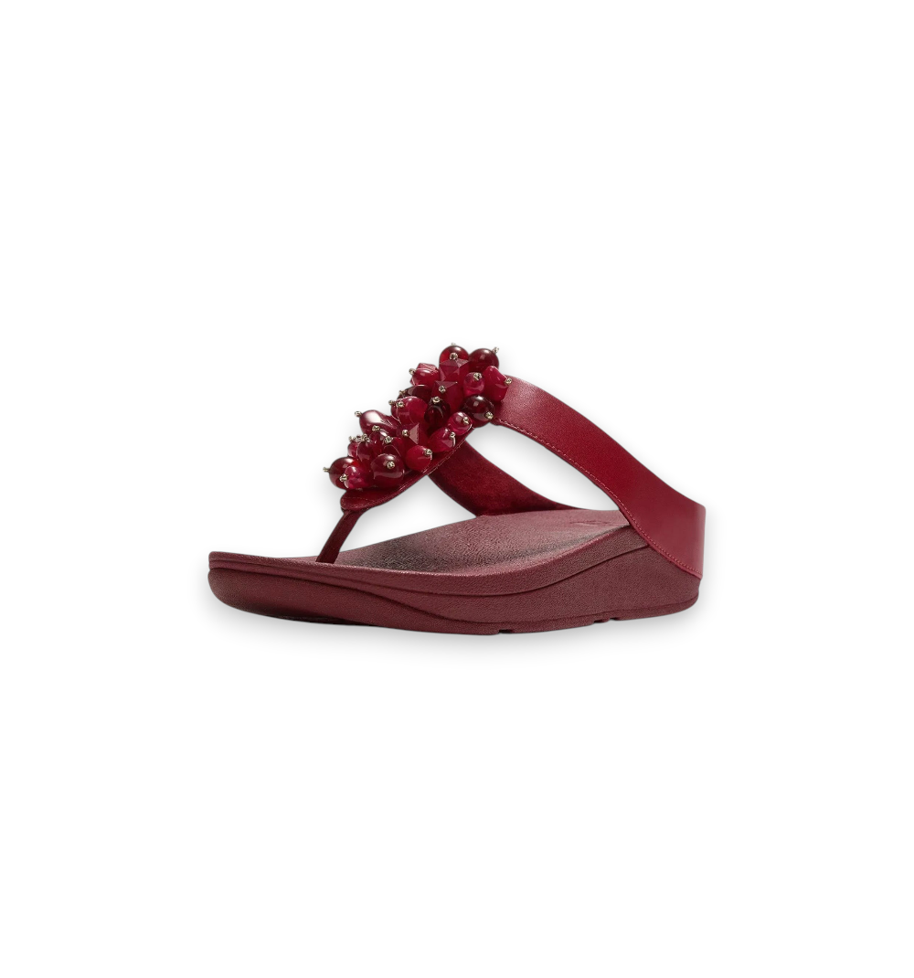 FitFlop Infradito Donna Fino Toe Post Multishaped Beads Red A2D-D47