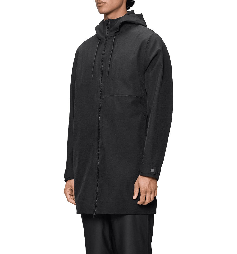 Giacche Rains Suva Softshell Long Jacket Black