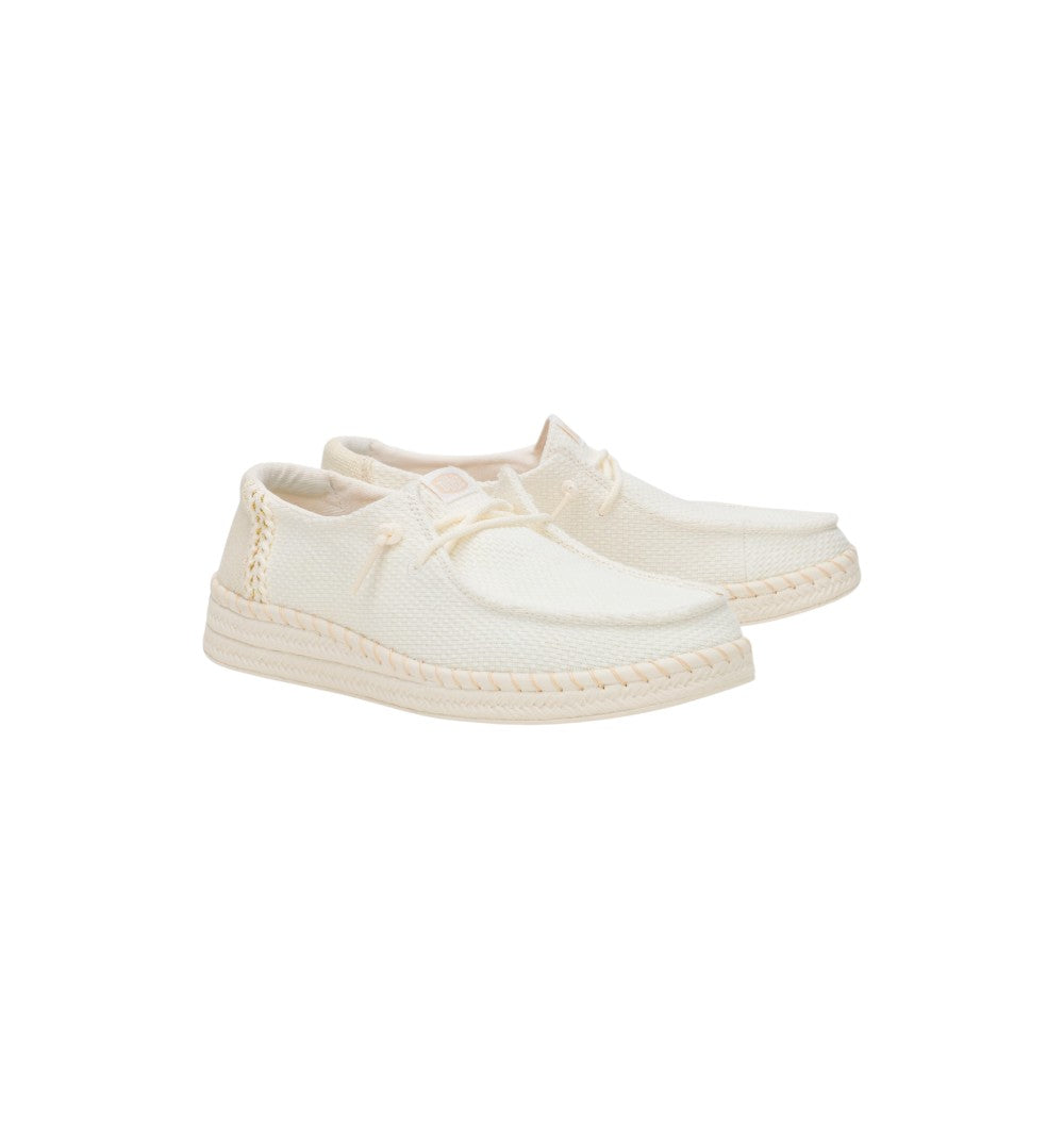 HEYDUDE Slip-On Donna Wendy Espadrille Woven White 43681-100
