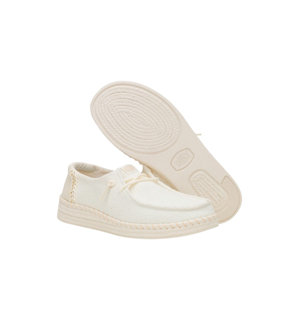 HEYDUDE Slip-On Donna Wendy Espadrille Woven White 43681-100