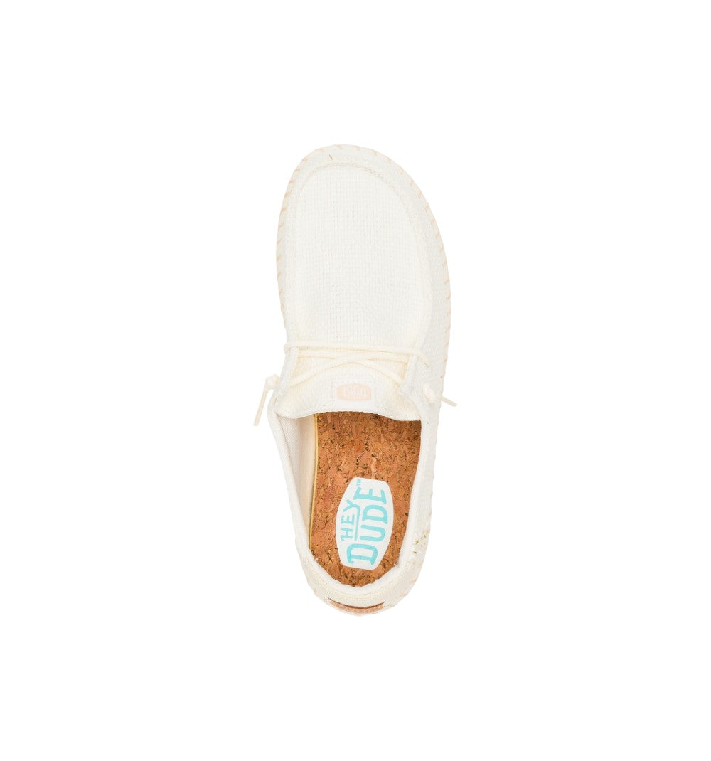 HEYDUDE Slip-On Donna Wendy Espadrille Woven White 43681-100