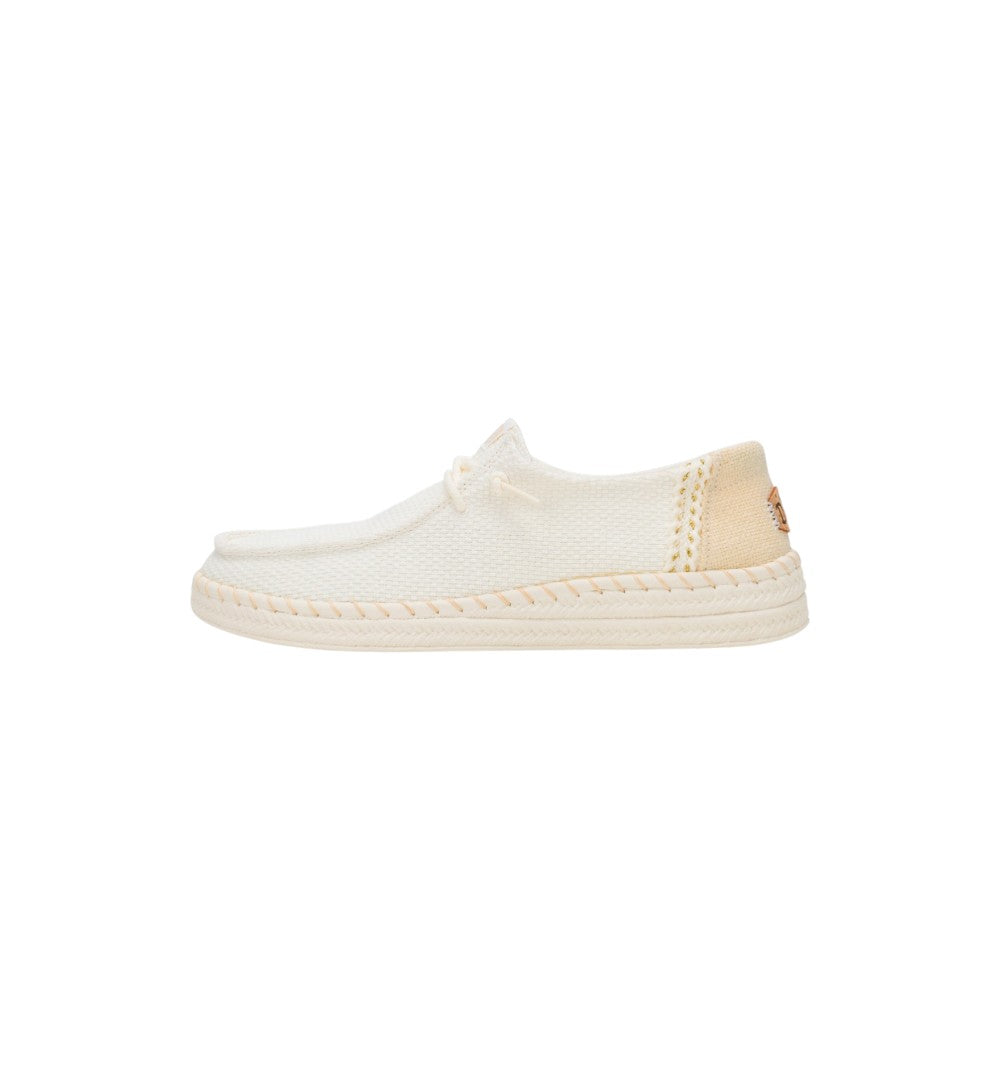HEYDUDE Slip-On Donna Wendy Espadrille Woven White 43681-100