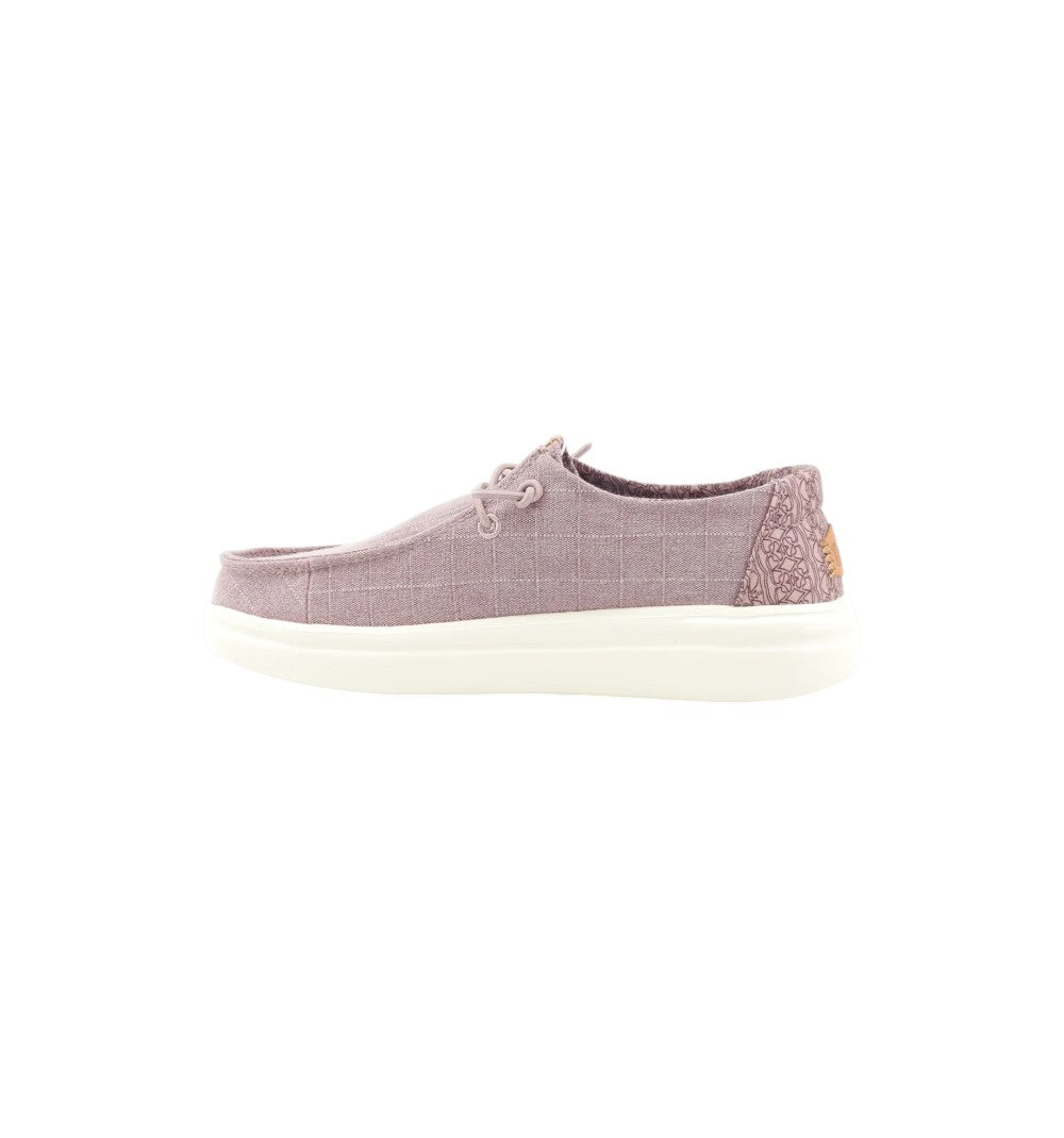 HEYDUDE Slip-On Donna Wendy Rise Chambray Grid Beige 45274-5CG