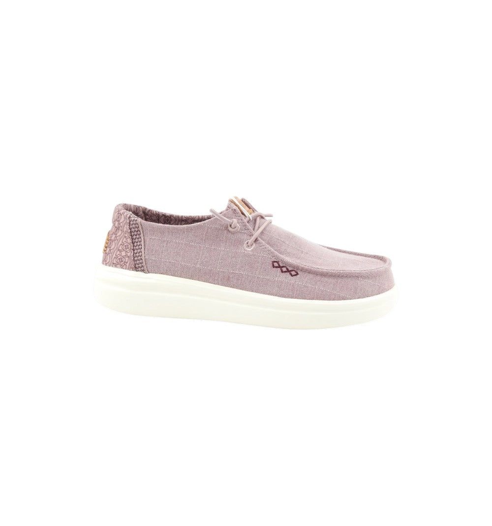 HEYDUDE Slip-On Donna Wendy Rise Chambray Grid Beige 45274-5CG