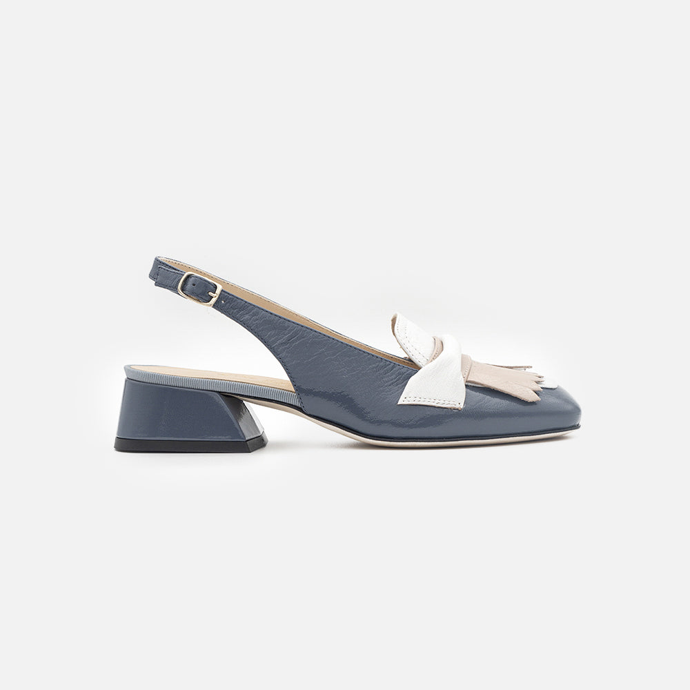 '- ["Artigianato","Donna","Eva Picci","Scarpe","Slingback","Tacco"] - Slingback Da Donna Eva Picci 32281 Far Smoke Far Bco Far Base Smok - Lupis SRL