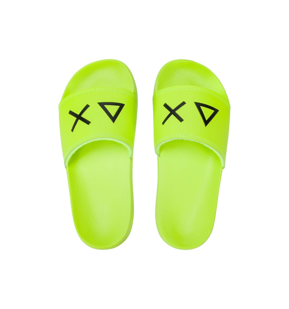 Sun68 Ciabatte Boys Slippers Logo Kid Giallo Fluo X36310K